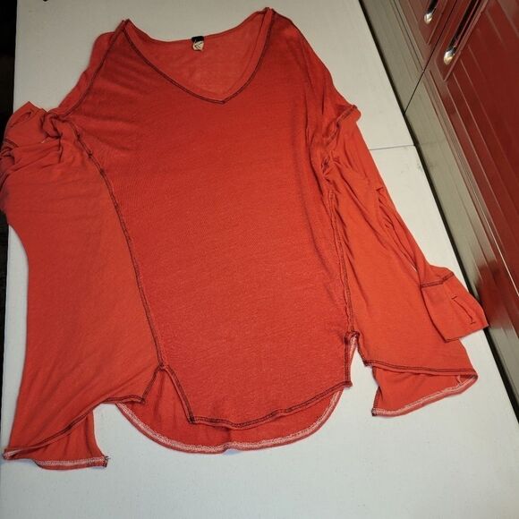 We the Free Oversized Vneck Dolman Sleeve Tunic Dress Linen Blend - Picture 5 of 12